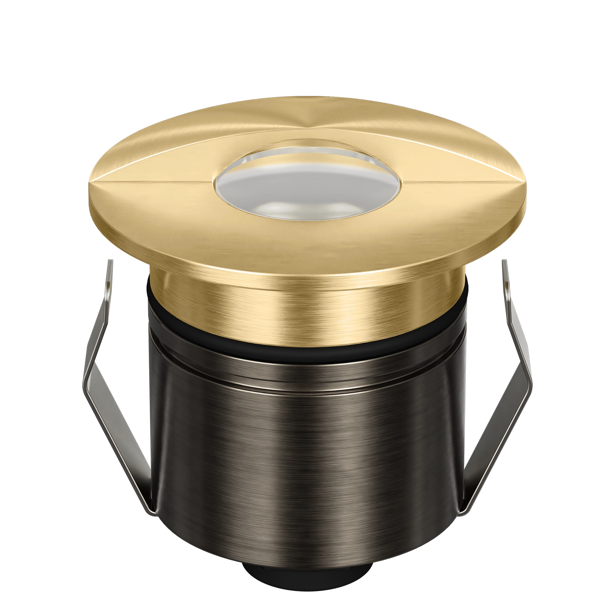 Domus Emit 55mm TRIO LED Inground Deck Light — Antique Brass, Black, White, Brushed Brass or Stainless Steel