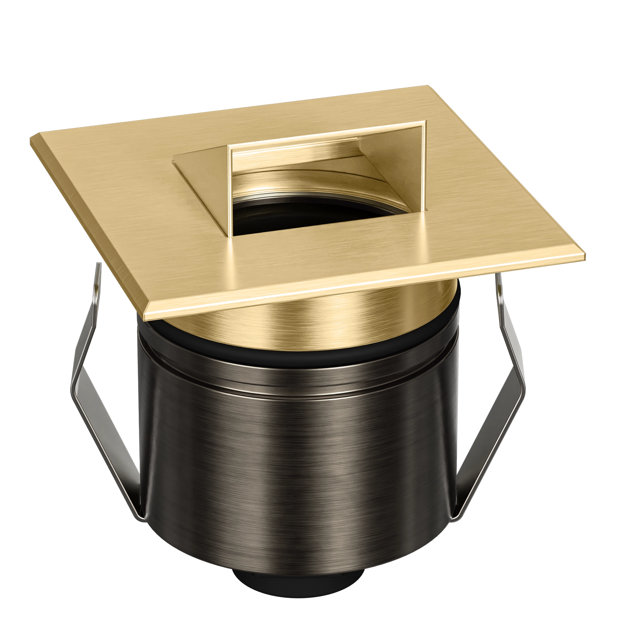 Domus Emit 55mm TRIO LED Inground Deck Light — Antique Brass, Black, White, Brushed Brass or Stainless Steel
