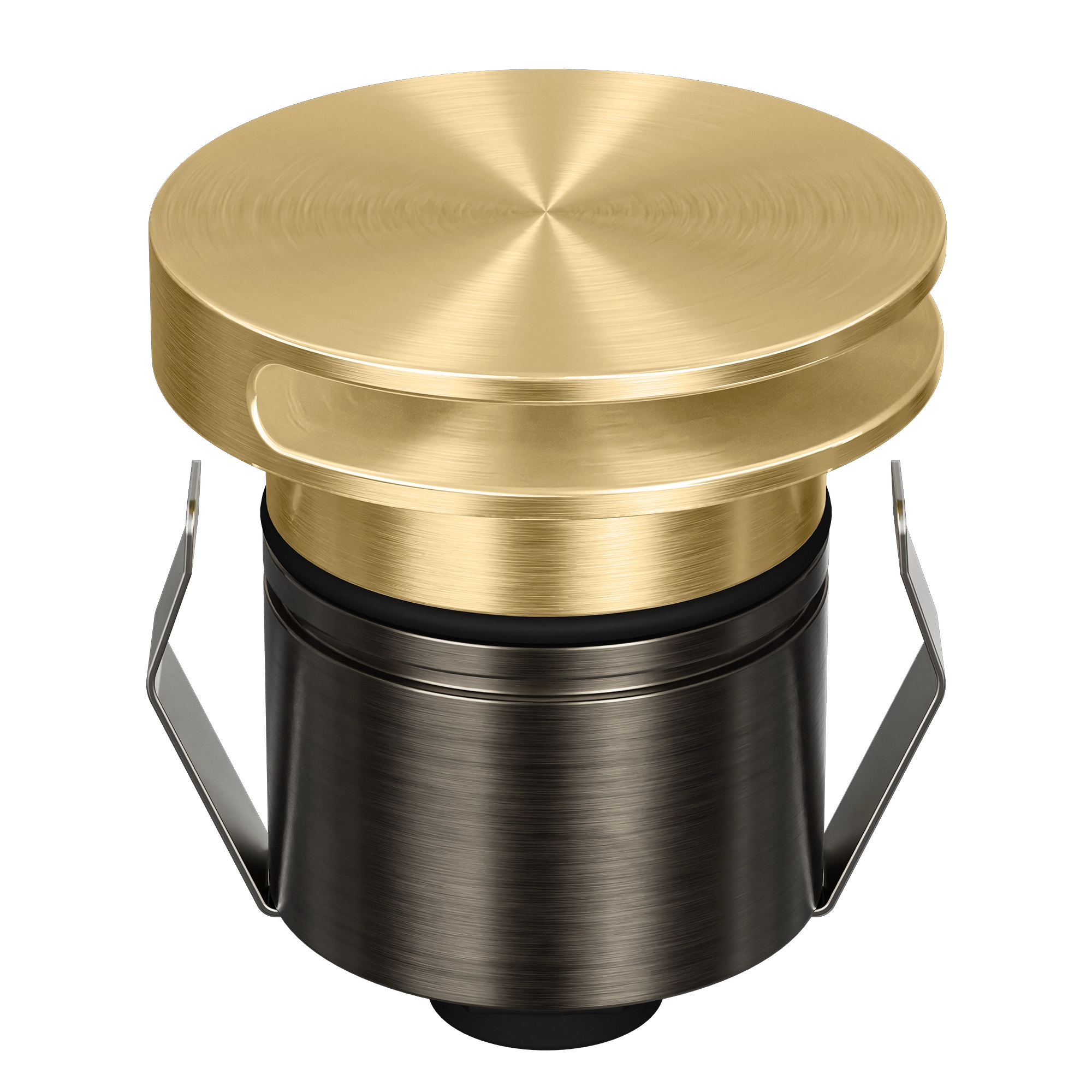 Domus Emit 55mm TRIO LED Inground Deck Light — Antique Brass, Black, White, Brushed Brass or Stainless Steel