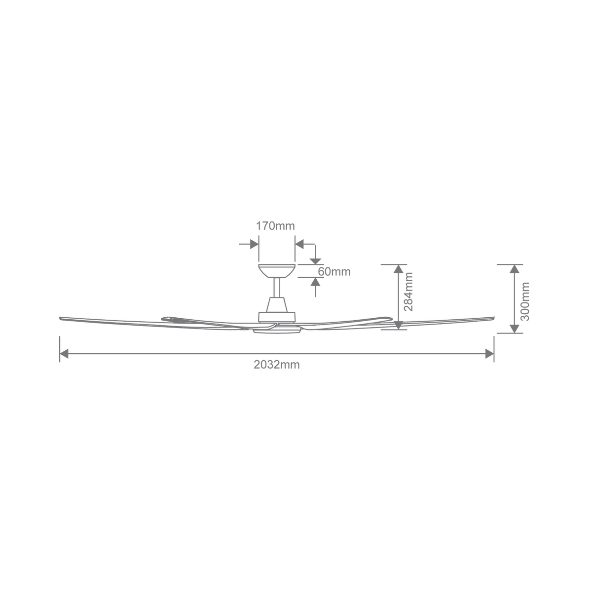 Domus GLIDE 80 INCH DC 5 BLADE CEILING FAN