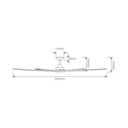 Domus GLIDE 80 INCH DC 5 BLADE CEILING FAN