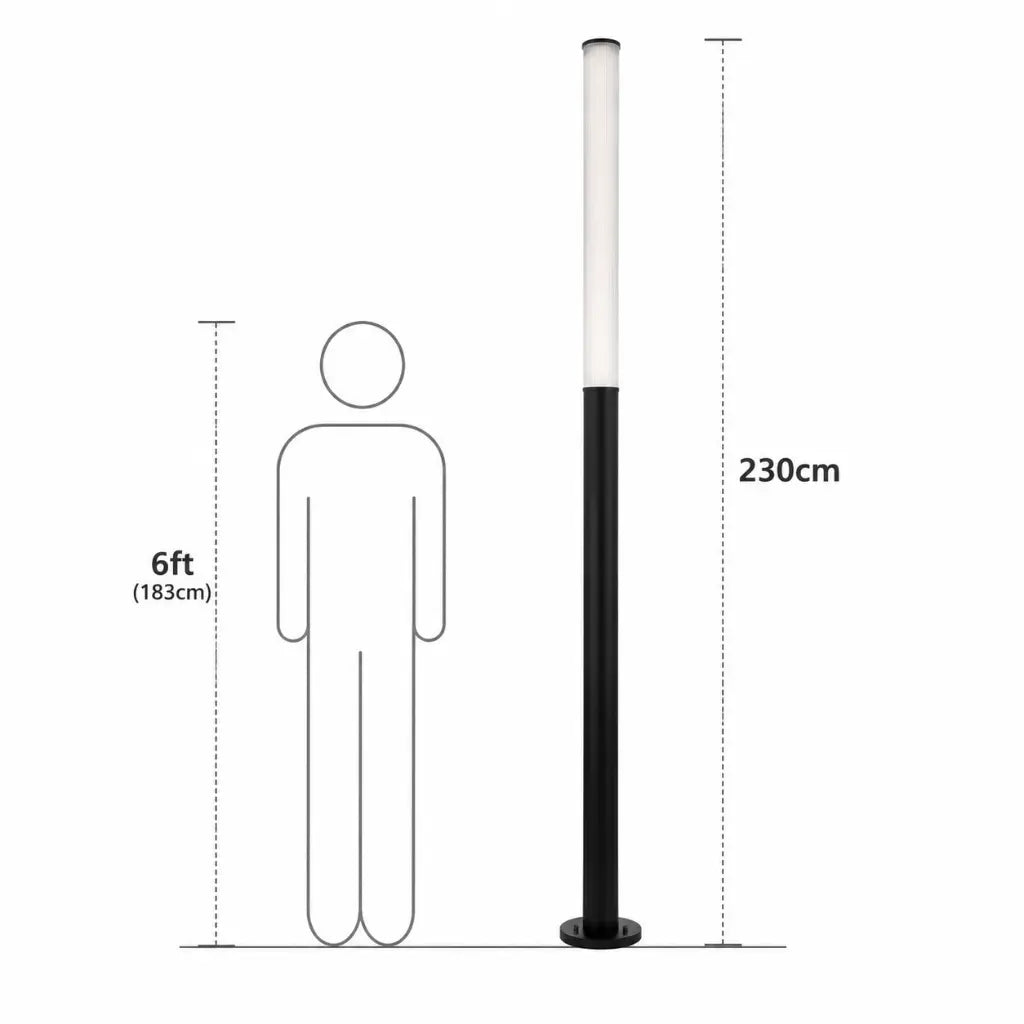 Telbix Gevet 230cm Exterior Led Bollard Light