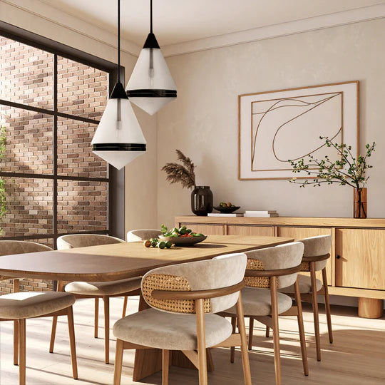 Telbix Harnon 1 Light Pendant in Nickel, Black and Antique Gold
