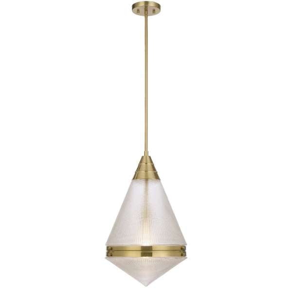 Telbix Harnon 1 Light Pendant in Nickel, Black and Antique Gold