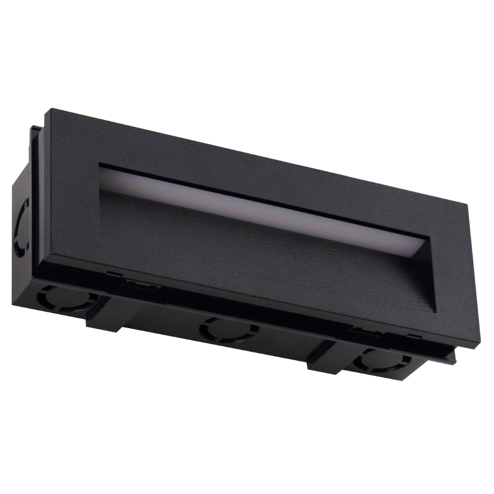 Telbix Ingar 6W LED Antiglare Brick Light Black / Tri-Colour