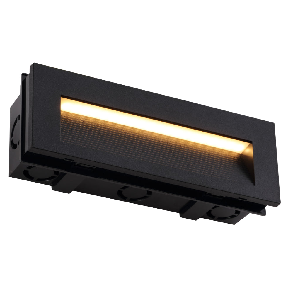 Telbix Ingar 6W LED Antiglare Brick Light Black / Tri-Colour