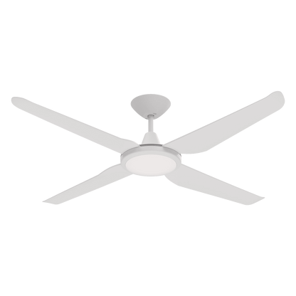 Domus MOTION 4 BLADE 52" DC CEILING FAN WITH LED LIGHT in Black or White
