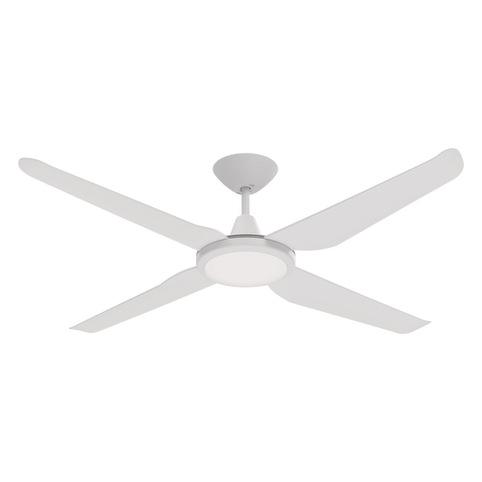 Domus MOTION 4 BLADE 52" DC CEILING FAN WITH LED LIGHT in Black or White