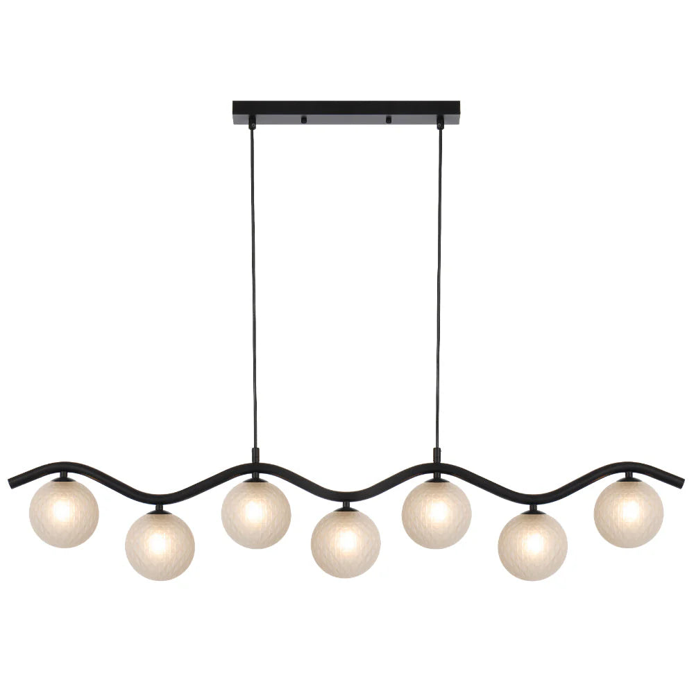 Telbix Orton 7 Light Pendant Black