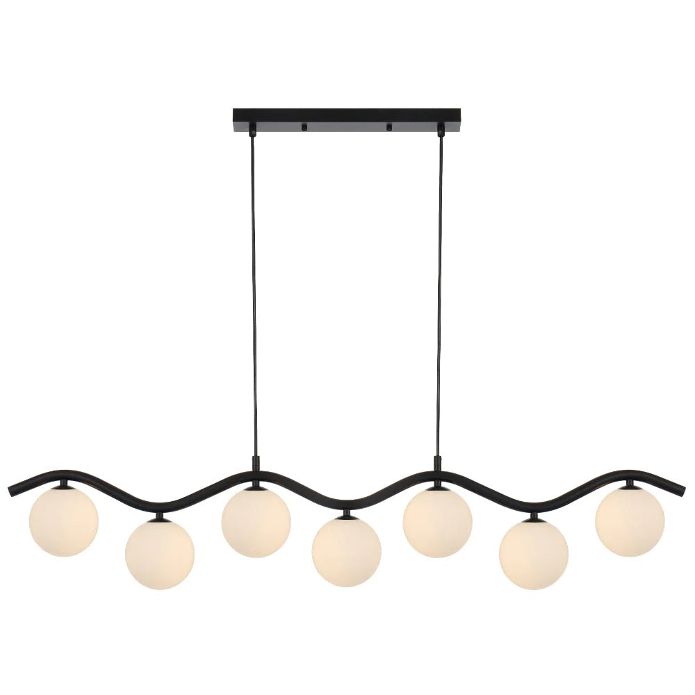 Telbix Orton 7 Light Pendant Black