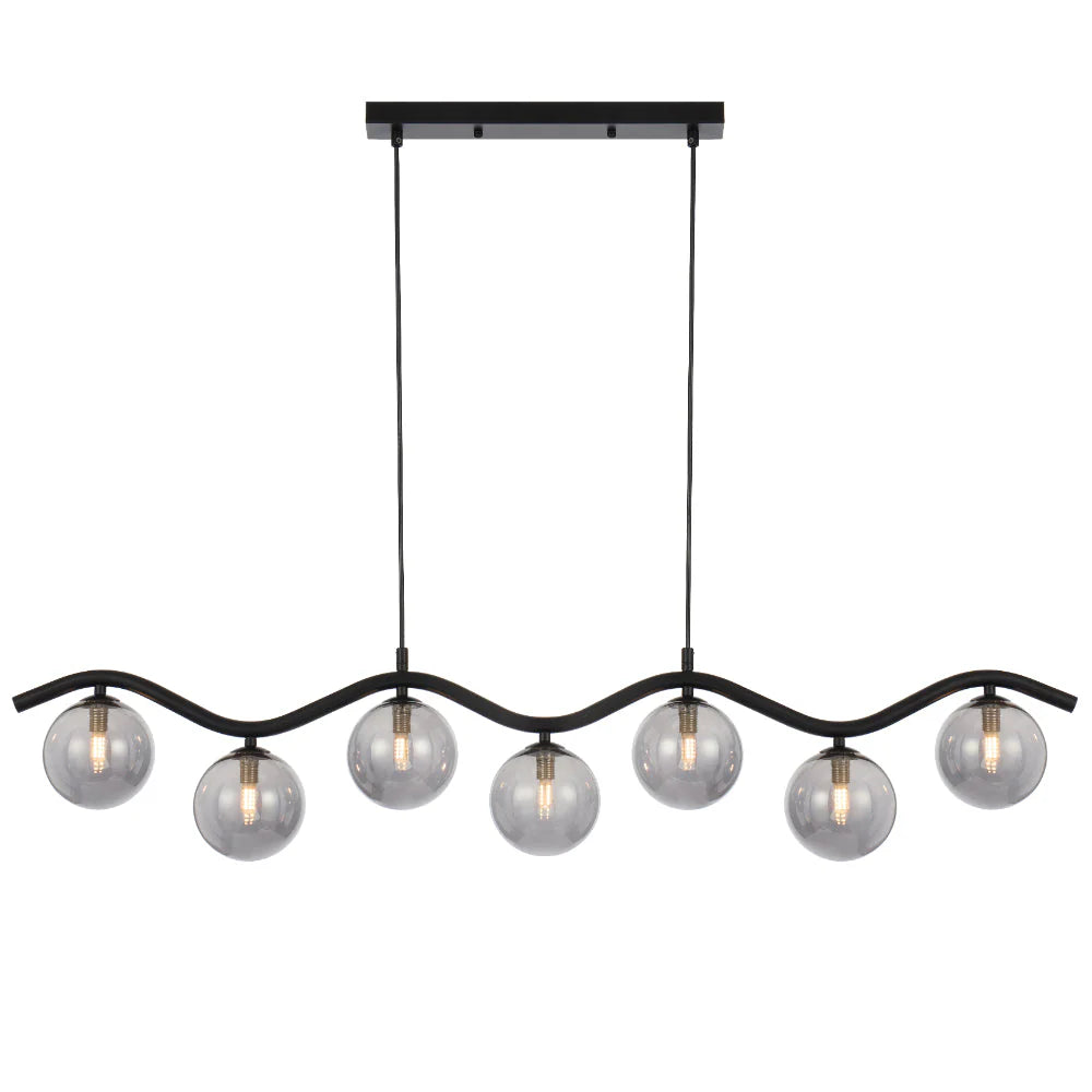 Telbix Orton 7 Light Pendant Black