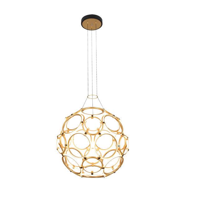 ARAS Modern LED Pendant Ball Light 160W Brass | Lighting Creations