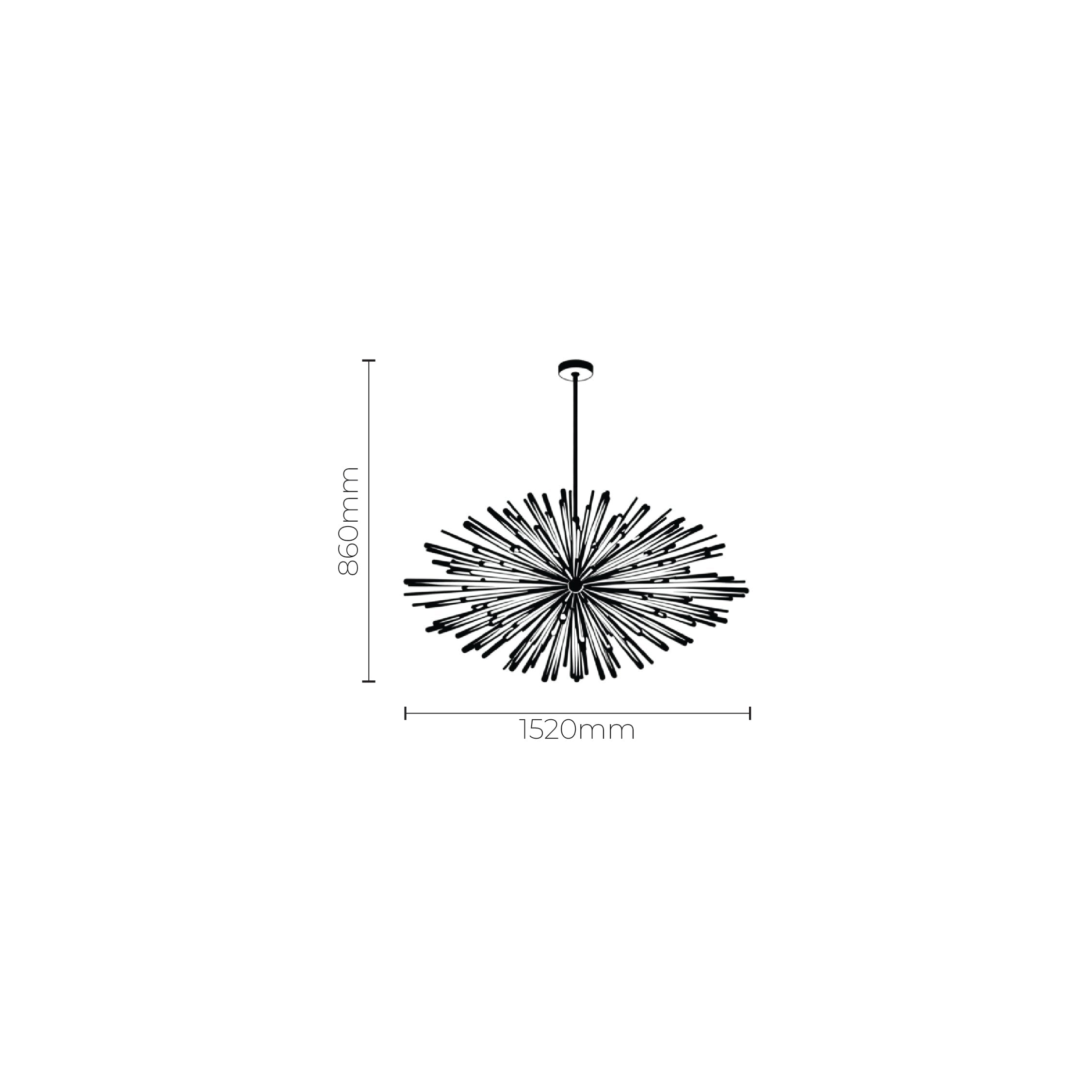 Orion Star Pendant Light in Black or Brass | Lighting Creations
