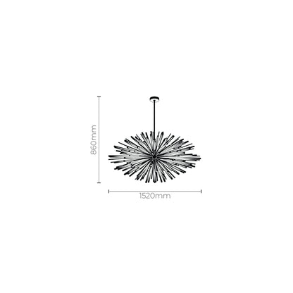 Orion Star Pendant Light in Black or Brass | Lighting Creations