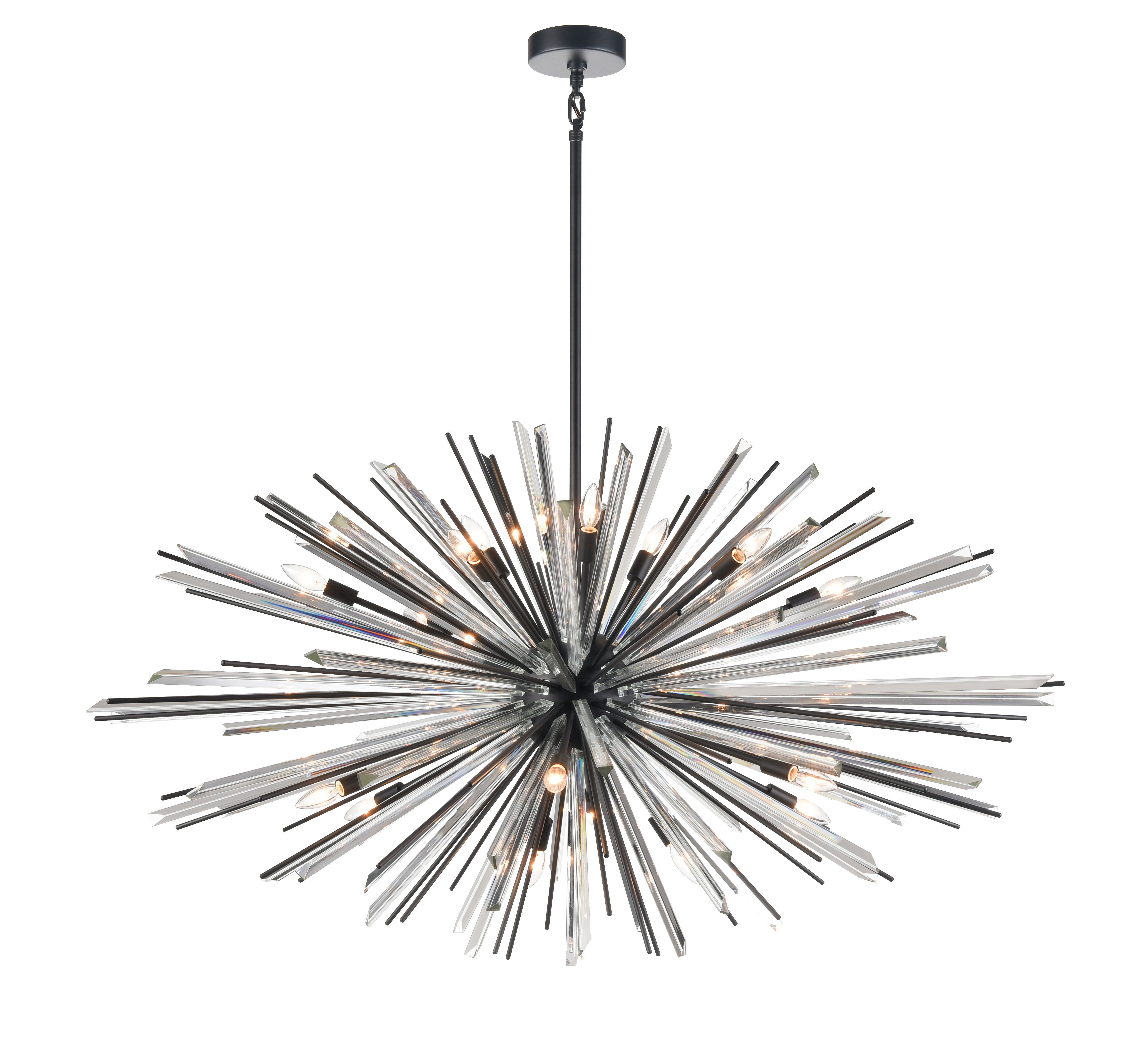 Orion Star Pendant Light in Black or Brass | Lighting Creations