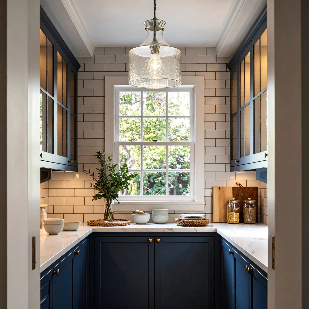 Telbix Perron 1 Light Pendant in Nickel, Black and Antique Gold