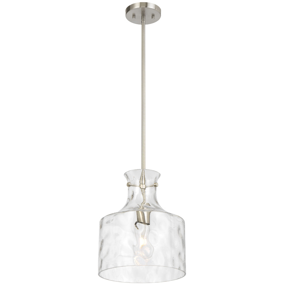 Telbix Perron 1 Light Pendant in Nickel, Black and Antique Gold