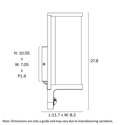 Telbix Thirlo Exterior Sensor Wall Light