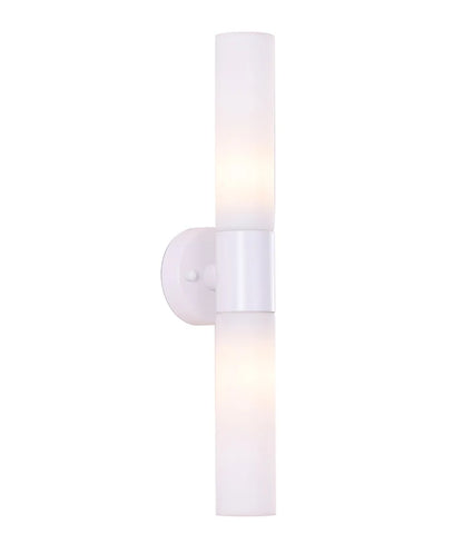 CLA Vara Interior Tubular Up/Down Opal Glass Wall Lights