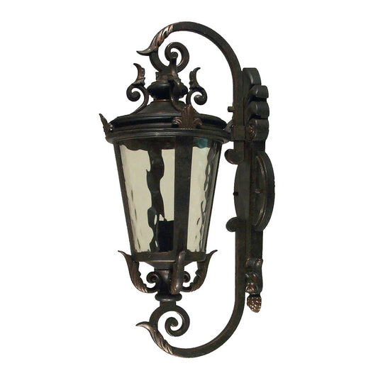 ALBANY Exterior Mini - Small- Medium Antique Bronze Wall Bracket Light - IP44 - Mases LightingLode Lighting
