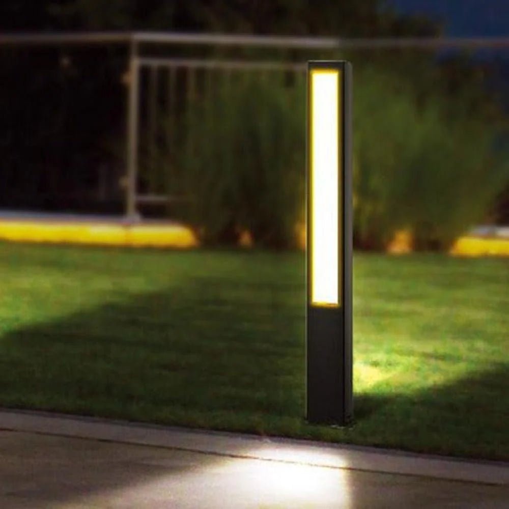 Amun Exterior LED Bollard Rectangular in Black