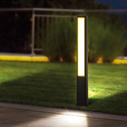 Amun Exterior LED Bollard Rectangular in Black - Mases LightingCLA