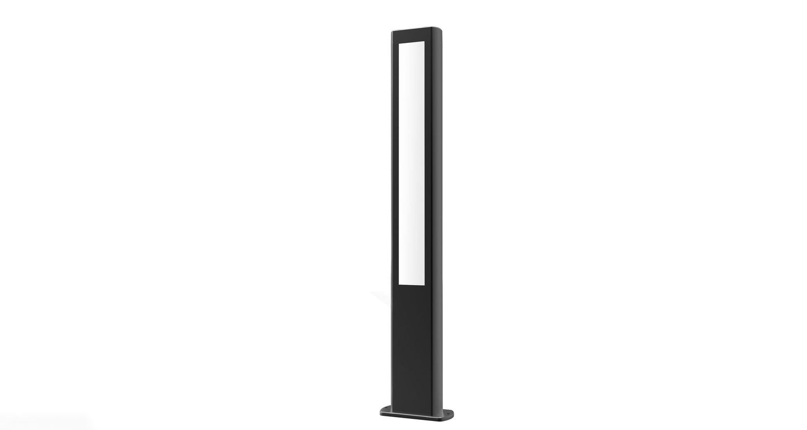 Amun Exterior LED Bollard Rectangular in Black