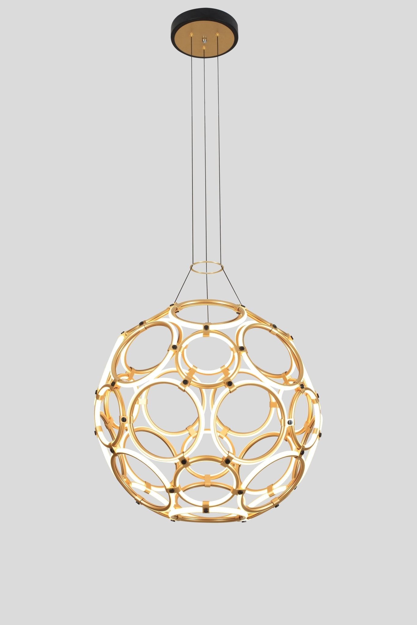 ARAS Modern LED Pendant Ball Light 160W Brass | Lighting Creations