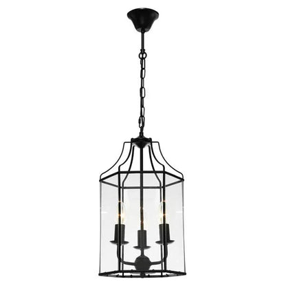 Arcadia Glass Pendant Light in Black (3 Light) - Mases LightingCougar Lighting