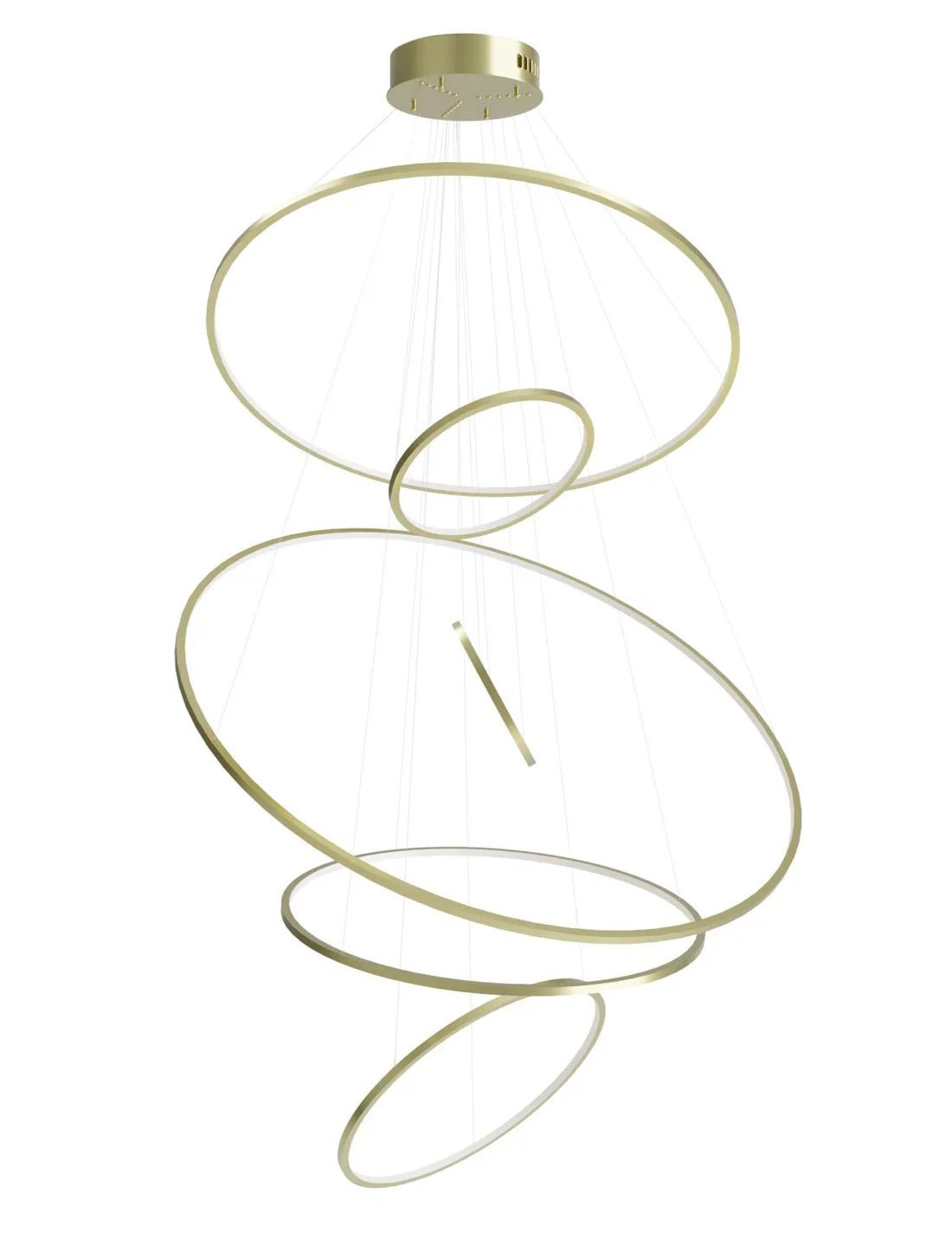 ARIA Modern 6 Ring Chandelier Brass | Lighting Creations - Mases LightingLighting Creations