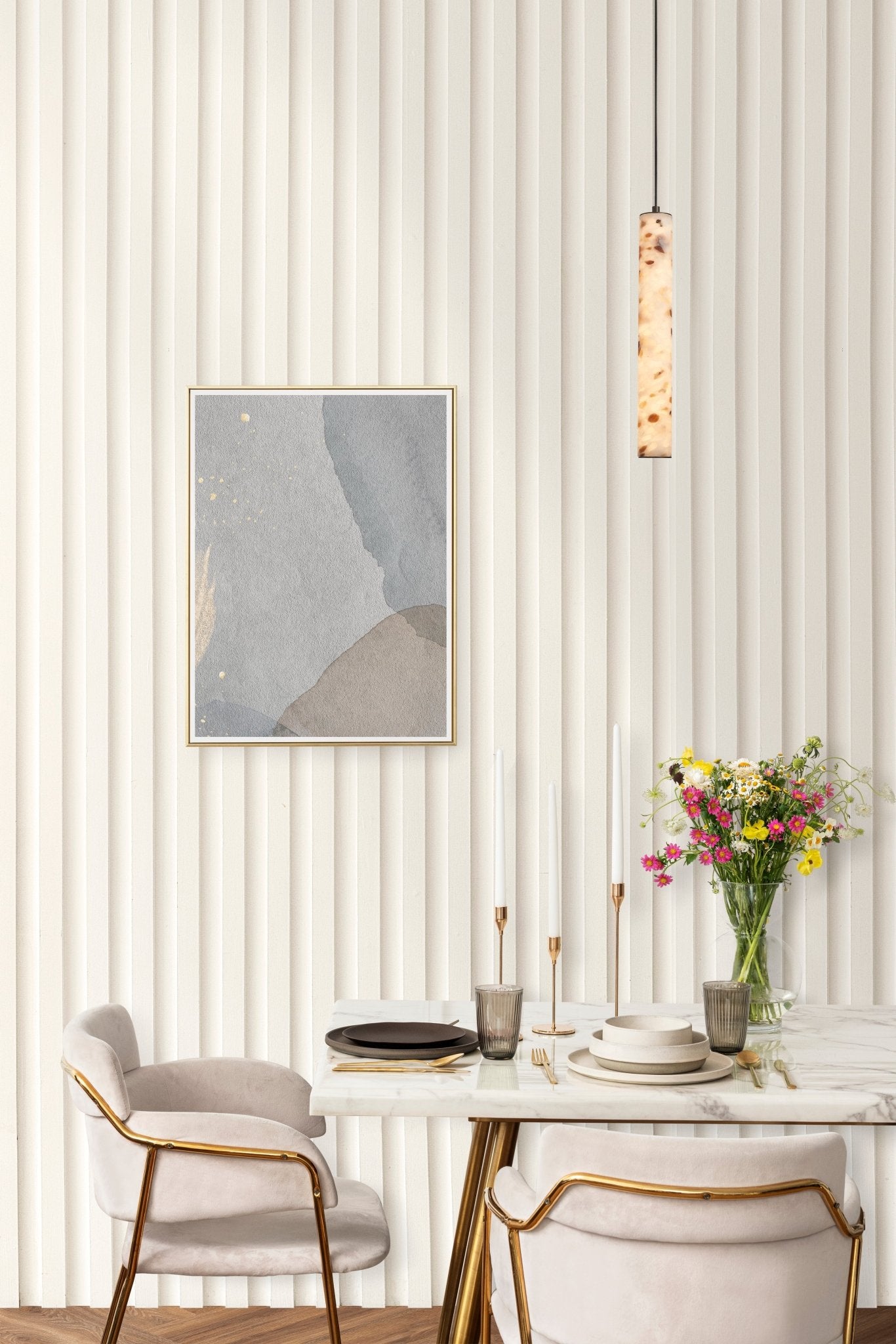 Aris Minimalist Marble Pendant Light | Lighting Creations