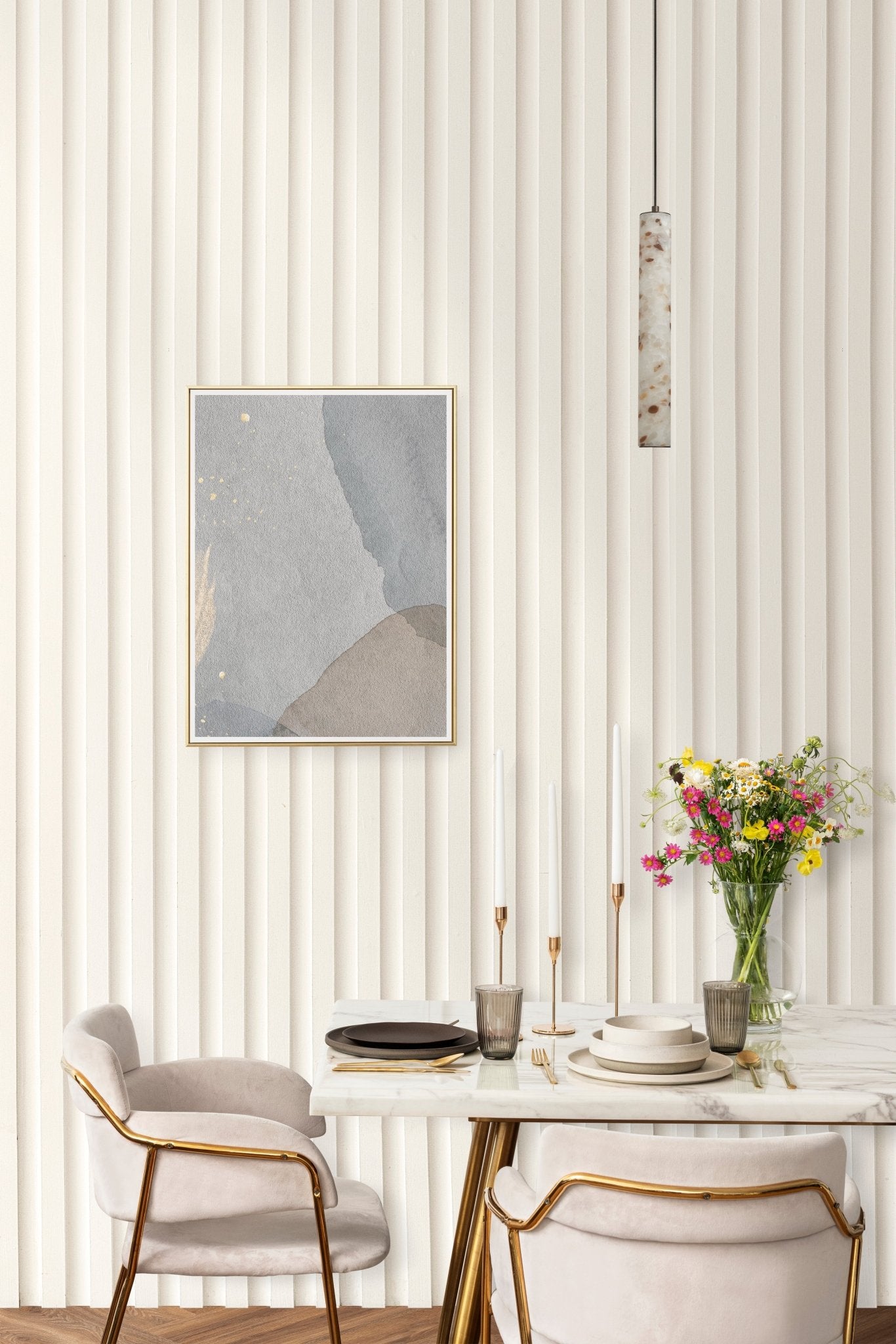 Aris Minimalist Marble Pendant Light | Lighting Creations