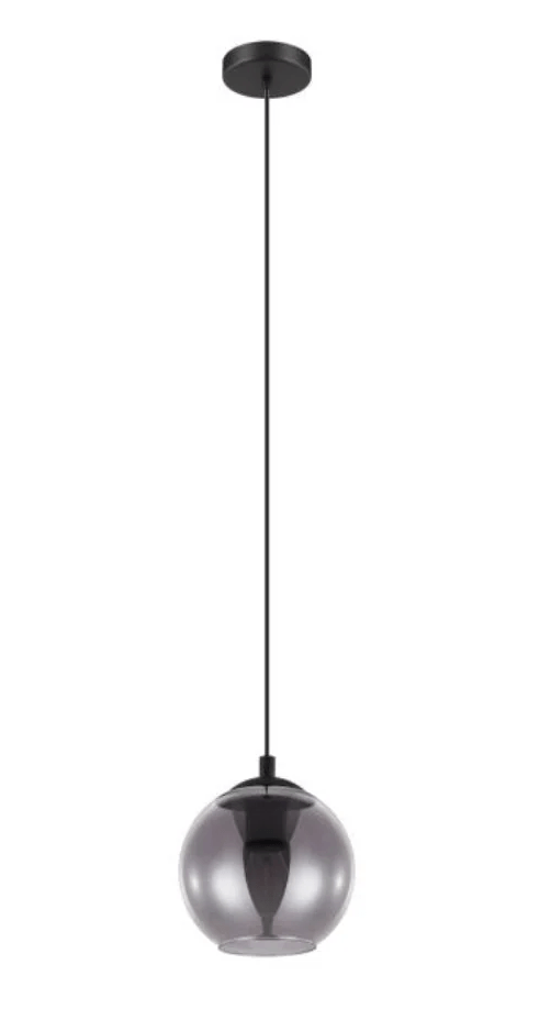 Ariscani Smoke Glass Pendant Light Black - Mases LightingEglo