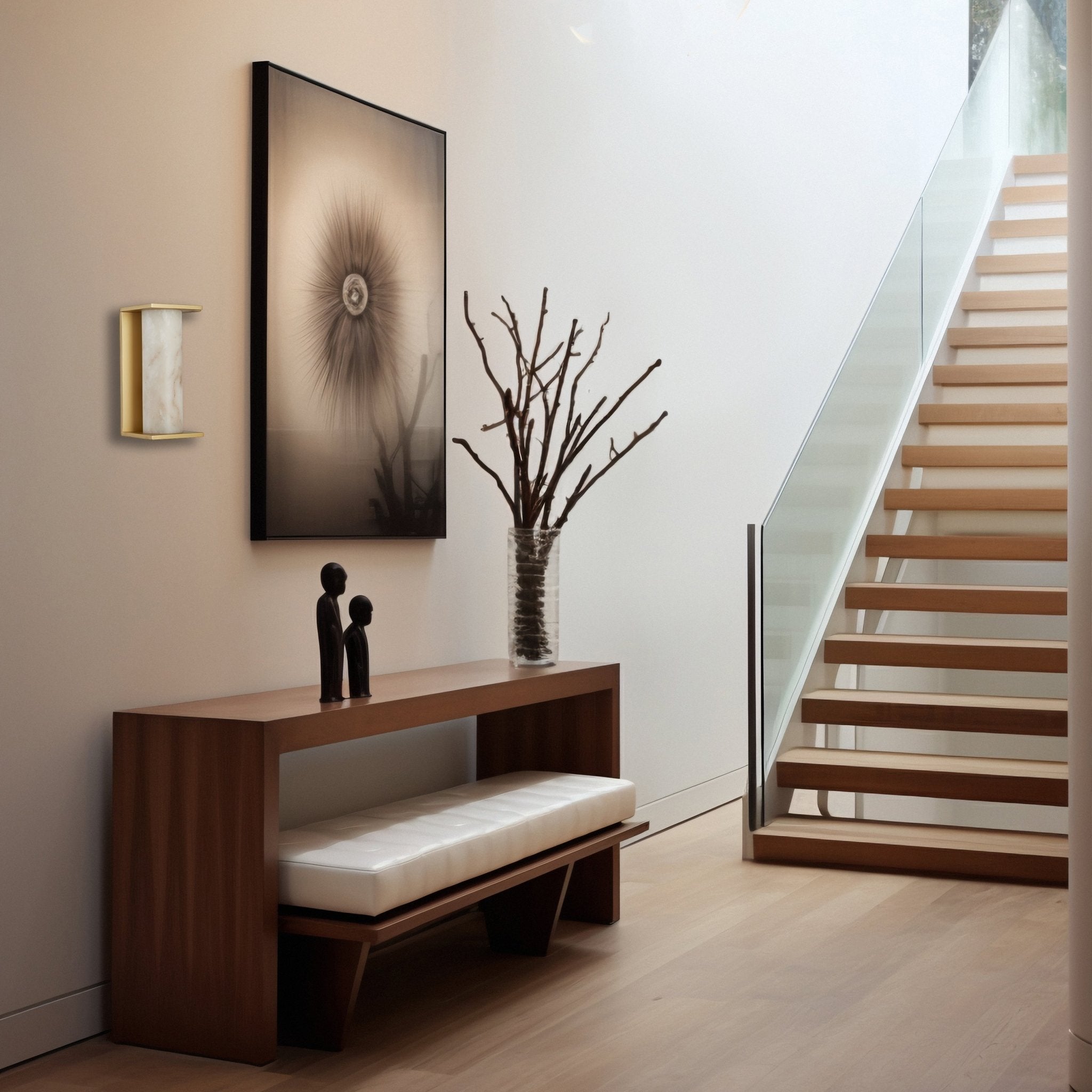 Aurelia Outdoor and Interior Marble Wall Light | Lighting Creations