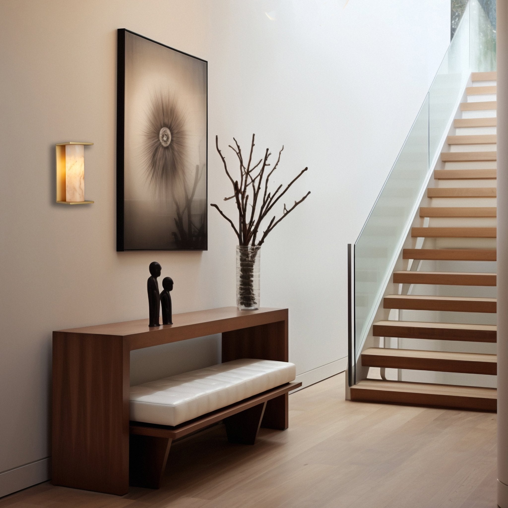 Aurelia Outdoor and Interior Marble Wall Light | Lighting Creations
