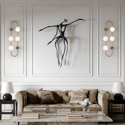 BACH Large Wall Light in Matte Black or Brass | Lighting Creations - Mases LightingLighting Creations