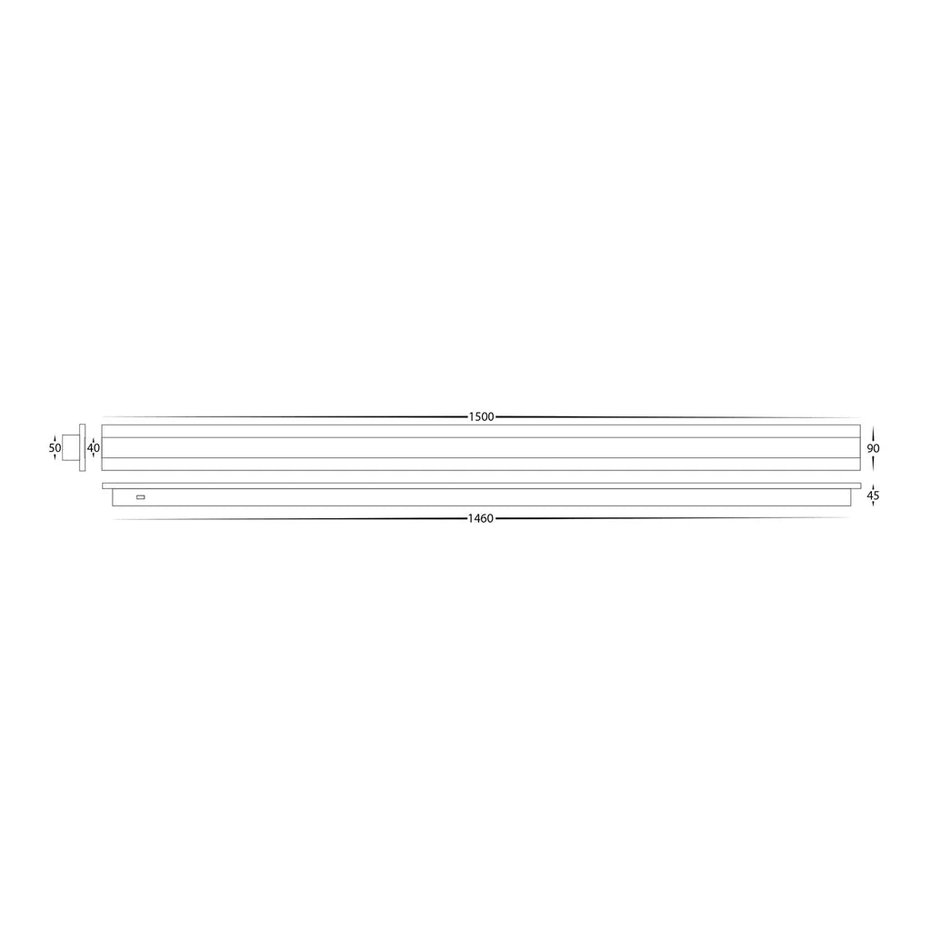 Barline Outdoor LED Wall Light 1500mm in Black, White Havit Lighting - HV3586T