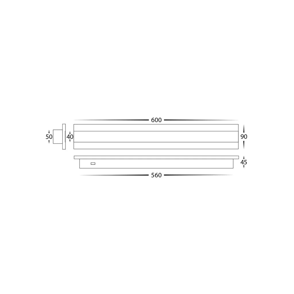 Barline Outdoor LED Wall Light 600mm in Black, White Havit Lighting - HV3582T