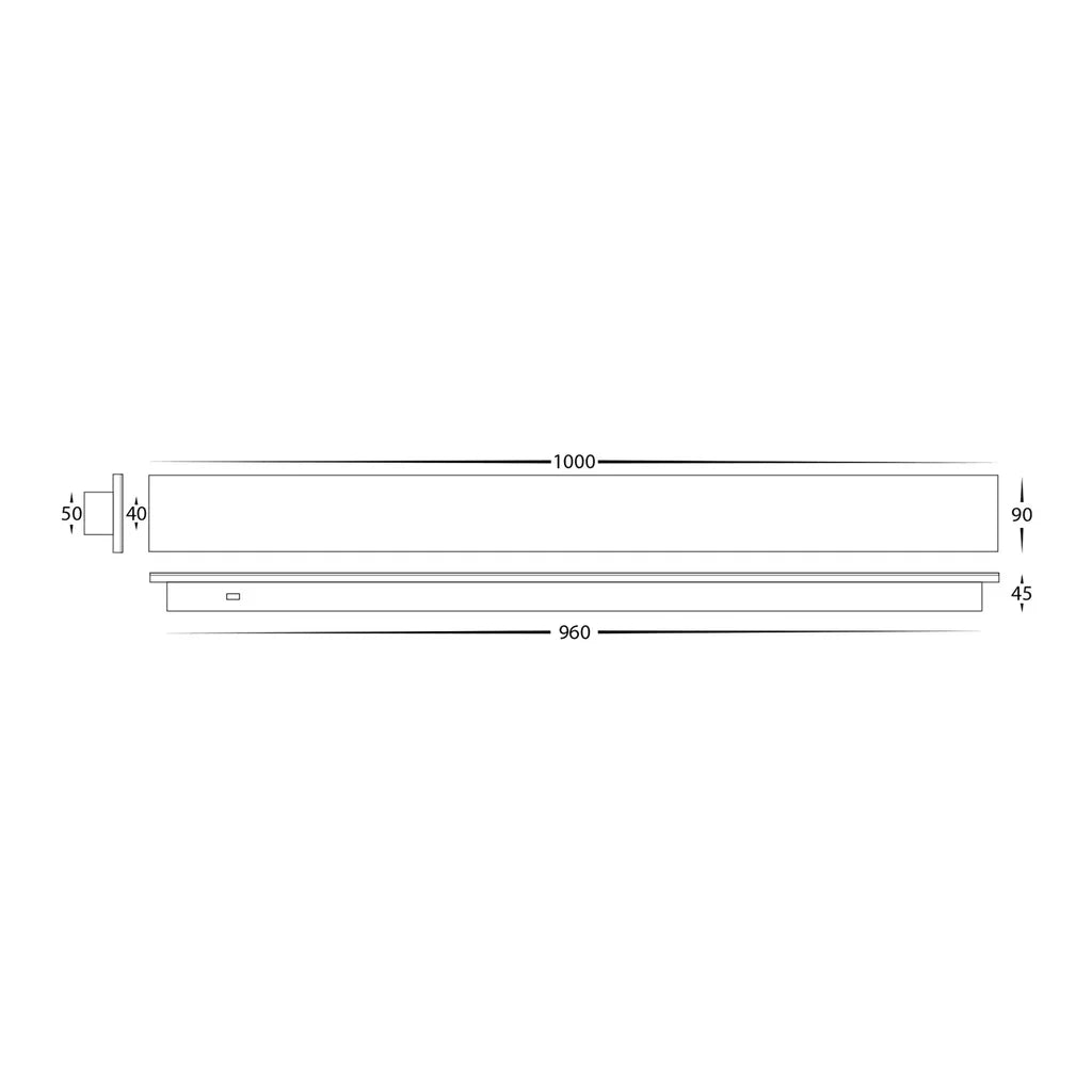 Barline Shadow Outdoor LED Wall Light 1000mm in Black, White Havit Lighting - HV3574T - Mases LightingHavit Lighting
