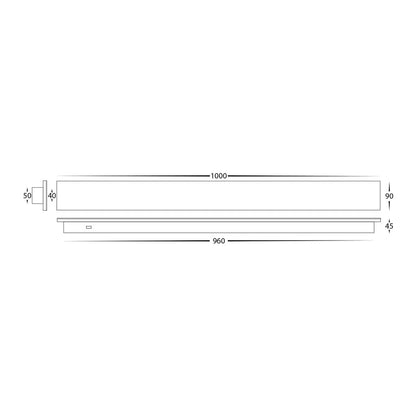 Barline Shadow Outdoor LED Wall Light 1000mm in Black, White Havit Lighting - HV3574T - Mases LightingHavit Lighting