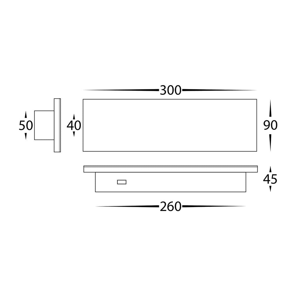 Barline Shadow Outdoor LED Wall Light 300mm in Black, White Havit Lighting - HV3571T