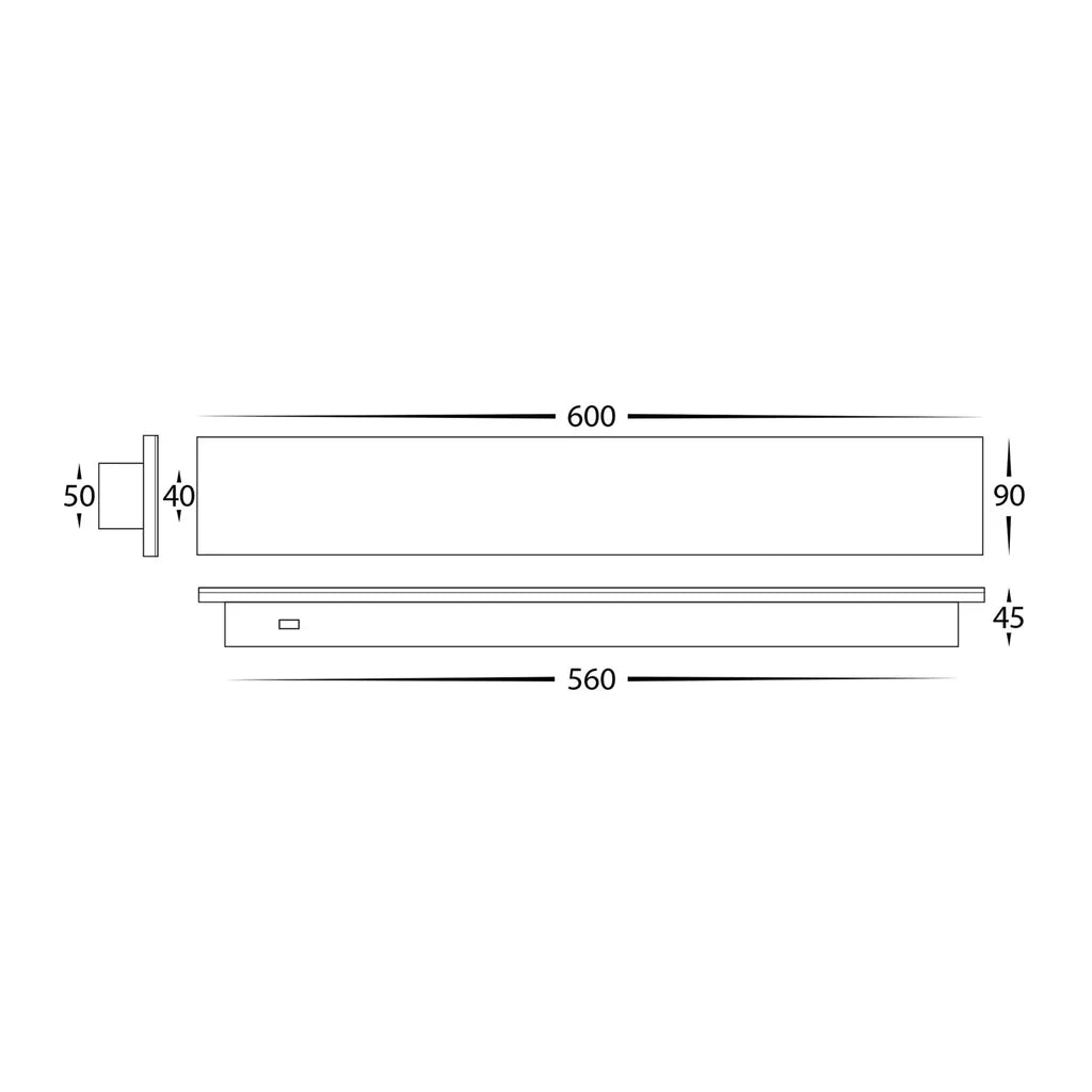 Barline Shadow Outdoor LED Wall Light 600mm in Black, White Havit Lighting - HV3572T