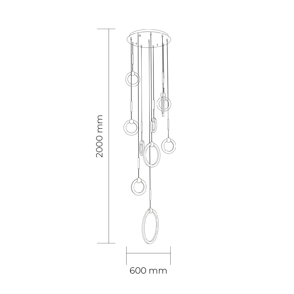 Bastiano 10 Light Pendant Light | Lighting Creations - Mases LightingLighting Creations
