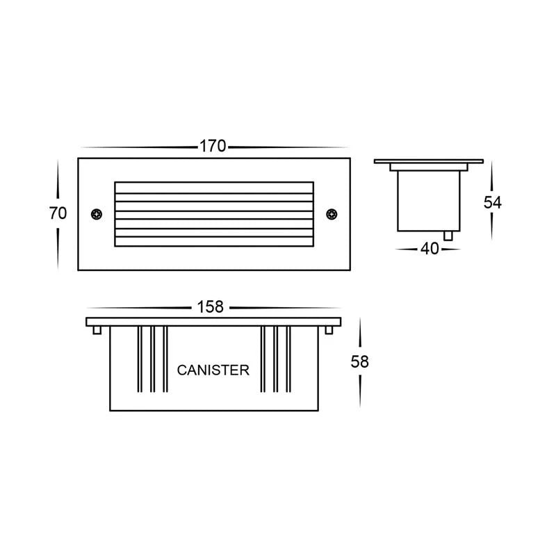 Bata Grill LED Brick Light in Black, SS 316 or White CCT Havit Lighting - HV3006T-XXX-12V