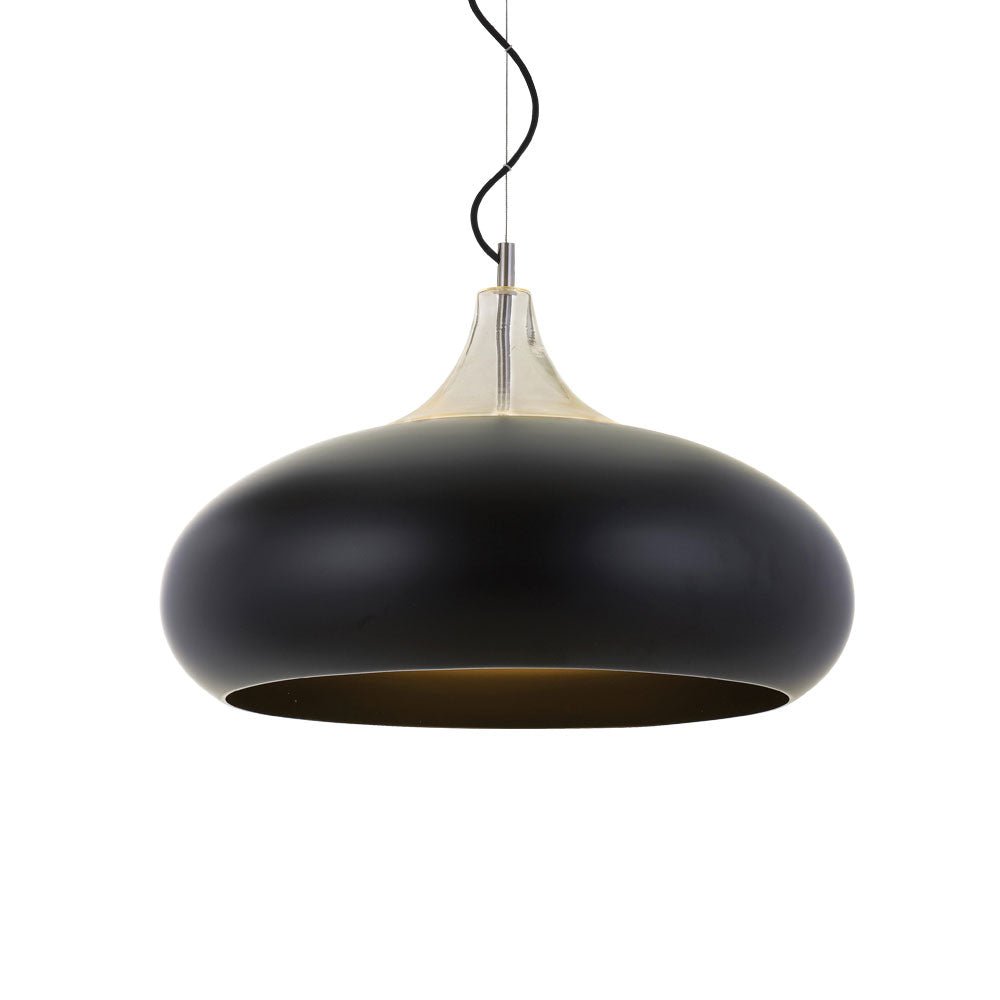 Beck 1 Light Pendant Medium Black - BECK PE40-BK