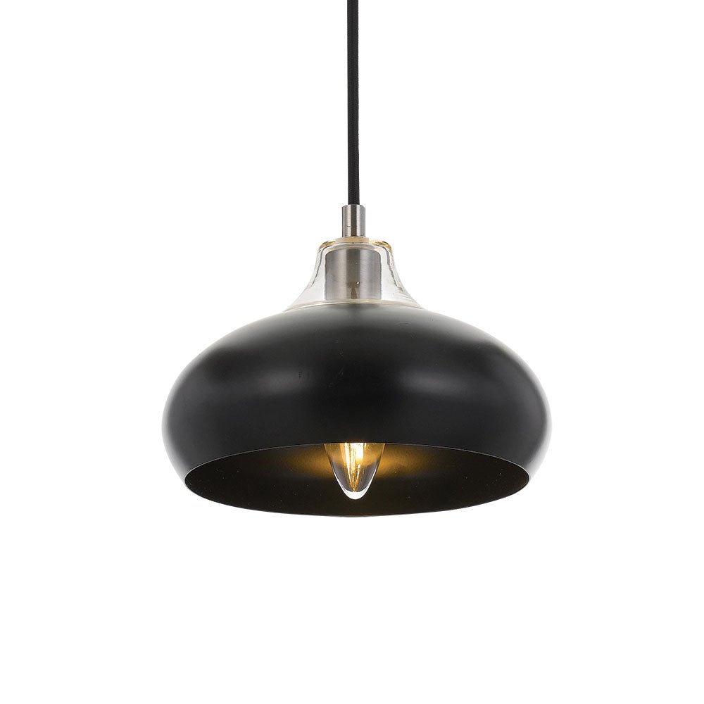 Beck 1 Light Pendant Small Black - BECK PE20-BK