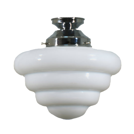 Beehive 10" 1 Light Batten Fix Pendant Light - Black/Chrome/Polished Brass - Mases LightingLode Lighting