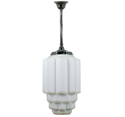 BERGERAC 1 Light Rod Pendant Light - Black/Chrome/Polished Brass/Chrome Retro - Mases LightingLode Lighting