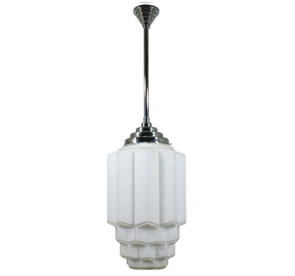 BERGERAC 1 Light Rod Pendant Light - Black/Chrome/Polished Brass/Chrome Retro - Mases LightingLode Lighting