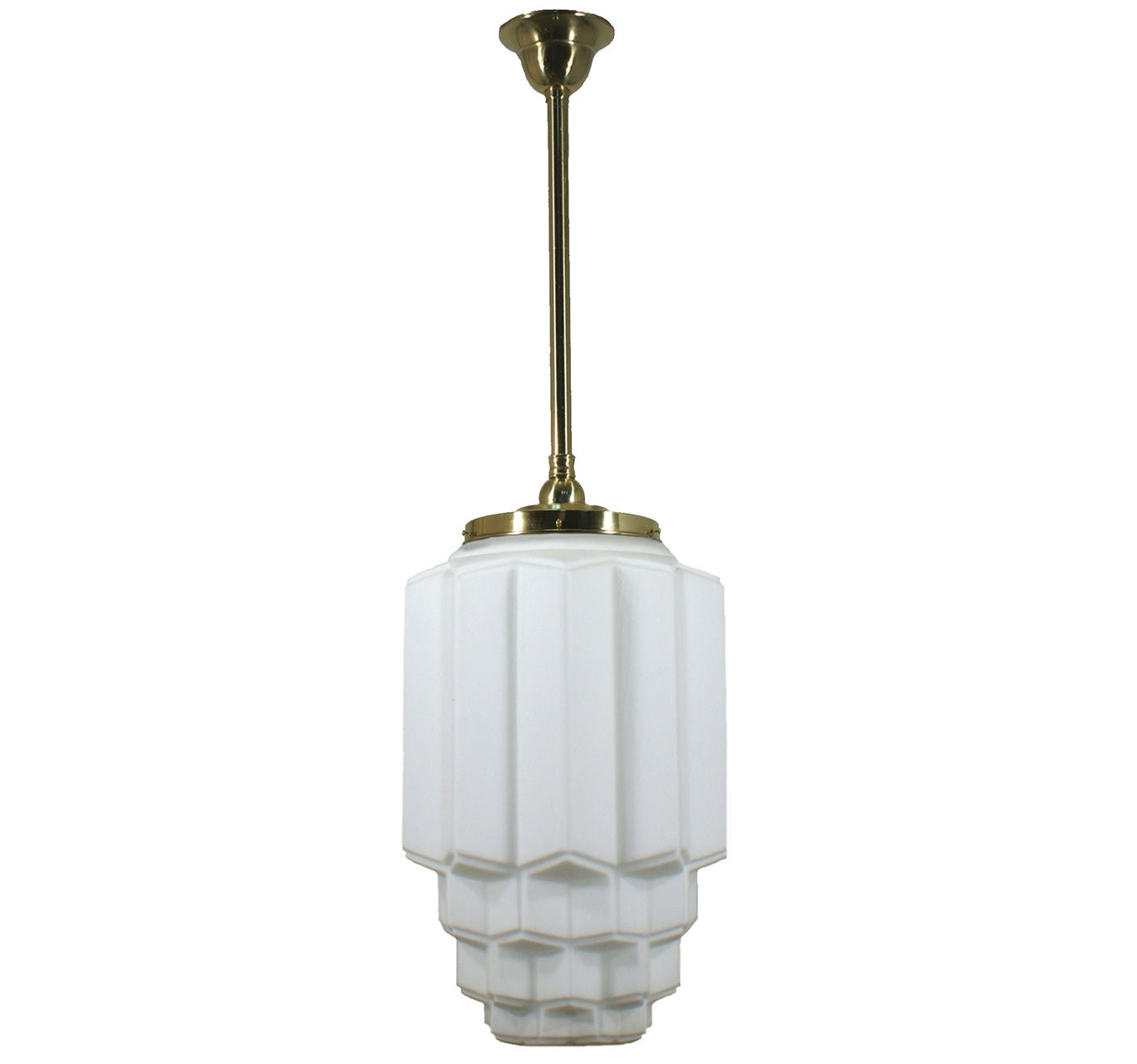BERGERAC 1 Light Rod Pendant Light - Black/Chrome/Polished Brass/Chrome Retro - Mases LightingLode Lighting